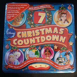 Disney Christmas Countdown Calendar - New, Sealed in Tin Box with Lock